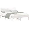 vidaXL Struttura letto con testata bianca 120 x 190 cm in legno di pino massiccio