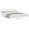 vidaXL Struttura letto con testiera bianca 160 x 210 cm in legno di pino massiccio
