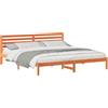 vidaXL Struttura letto marrone cera 180 x 210 cm in legno di pino massiccio
