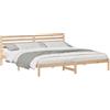 vidaXL Struttura letto con testiera marrone 200 x 210 cm in legno di pino massiccio