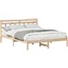 vidaXL Struttura letto marrone 160 x 200 cm in legno di pino massiccio