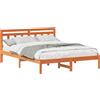 vidaXL Struttura letto marrone 150 x 200 cm in legno di pino massiccio