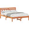 vidaXL Struttura letto marrone 120 x 200 cm in legno di pino massiccio