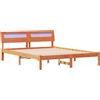 vidaXL Struttura letto marrone cera 150 x 200 cm in legno di pino massiccio