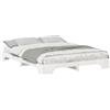 vidaXL Struttura letto bianca 160 x 220 cm in legno di pino massiccio