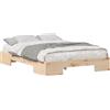 vidaXL Struttura letto marrone 135 x 190 cm