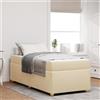 vidaXL Struttura letto con materasso crema 80 x 200 cm in tessuto