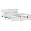 vidaXL Struttura letto con mensola, bianco, 180 x 200 cm, legno massello di pino