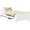 vidaXL Struttura letto con testiera bianca 80 x 200 cm in materiale ligneo