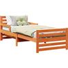 vidaXL Struttura letto con testata marrone cera 80 x 200 cm materiale a base di legno