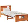 vidaXL Struttura letto con testata marrone cera 80 x 200 cm materiale a base di legno
