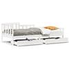 vidaXL Letto da giorno con cassetti bianco 80x200 cm in legno di pino