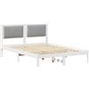 vidaXL Struttura letto con testiera imbottita grigio chiaro 120 x 190 cm