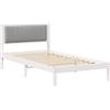 vidaXL Struttura letto con testiera imbottita grigio chiaro 100 x 200 cm