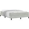 vidaXL Letto a molle con materasso grigio chiaro 160 x 210 cm tessuto