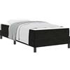 vidaXL Letto a molle con materasso nero 100 x 210 cm in tessuto