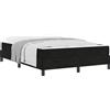 vidaXL Letto a molle con materasso nero 160 x 210 cm in tessuto