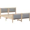 vidaXL Struttura letto con testiera grigio chiaro 150 x 200 cm in tessuto