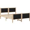 vidaXL Struttura letto con testata nera 150 x 200 cm in tessuto