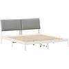 vidaXL Struttura letto bianco e grigio chiaro 180 x 200 cm in legno di pino massiccio