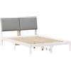 vidaXL Struttura letto bianco e grigio chiaro 160 x 200 cm in legno di pino massiccio
