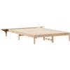 vidaXL Struttura letto con comodini naturale 160 x 210 cm