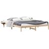 vidaXL Struttura letto con comodini naturale 180 x 210 cm