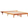 vidaXL Struttura letto con comodini marrone cera 140 x 220 cm