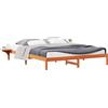 vidaXL Struttura letto con comodini marrone cera 180 x 220 cm
