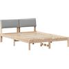 vidaXL Struttura letto marrone e grigio chiaro 150 x 200 cm in legno di pino massiccio