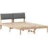 vidaXL Struttura letto marrone e grigio scuro 150 x 200 cm in legno di pino massiccio