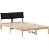 vidaXL Struttura letto marrone e nera 120 x 200 cm in legno di pino massiccio