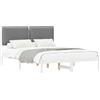 vidaXL Struttura letto con testiera imbottita grigio chiaro 120 x 190 cm