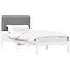 vidaXL Struttura letto con testiera imbottita grigio chiaro 100 x 200 cm