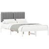 vidaXL Struttura letto con testiera imbottita grigio chiaro 120 x 190 cm