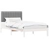 vidaXL Struttura letto con testiera imbottita grigio chiaro 100 x 200 cm