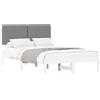 vidaXL Struttura letto con testiera imbottita grigio chiaro 120 x 190 cm