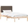 vidaXL Struttura letto con testiera imbottita Taupe 100 x 200 cm