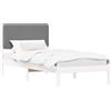vidaXL Struttura letto con testiera imbottita grigio chiaro 100 x 200 cm