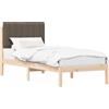 vidaXL Struttura letto con testiera imbottita Taupe 80 x 200 cm