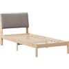 vidaXL Struttura letto marrone e tortora 100 x 200 cm in legno di pino massiccio