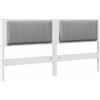 vidaXL Testata imbottita bianca 150 cm in legno di pino massiccio
