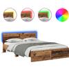 vidaXL Struttura letto con testata in legno di recupero 150 x 200 cm Materiale a base di legno