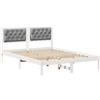 vidaXL Struttura letto grigio chiaro 150 x 200 cm in legno di pino massiccio