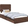 vidaXL Letto contenitore look rovere marrone 75 x 190 cm Materiale a base di legno