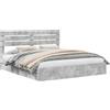 vidaXL Letto contenitore grigio cemento 200 x 200 cm Materiale a base di legno