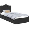 vidaXL Letto contenitore regolabile vidaXL, nero, 70 x 190 cm, materiale a base di legno