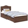 vidaXL Struttura del letto in rovere marrone 70 x 190 cm Materiale a base di legno