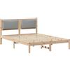 vidaXL Struttura letto grigio chiaro 150 x 200 cm in legno di pino massiccio