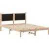 vidaXL Struttura letto nera 140 x 200 cm in legno di pino massiccio